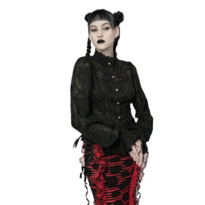 WY1267 - Gothic Chiffon Embroidered Blouse