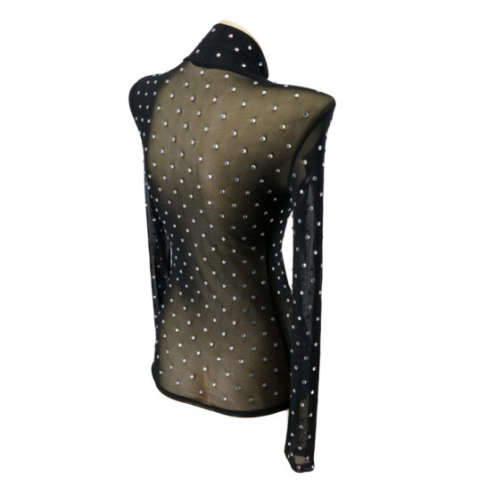 14529 - Mesh Long Sleeve with Rhinestone Top - Image 2