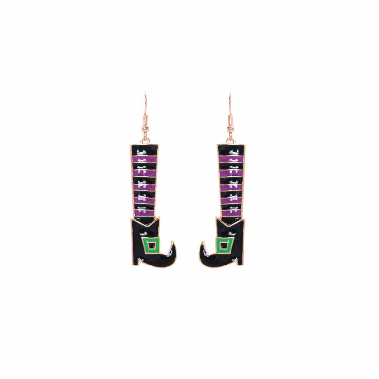 27973 - g witch legs earring-purple