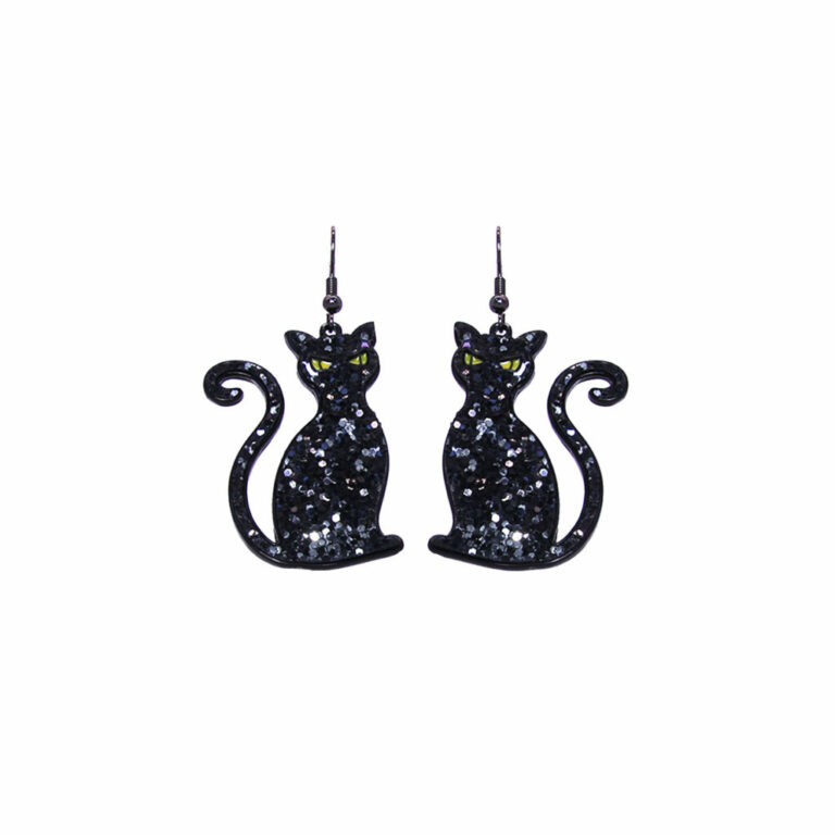 27976 - bn black cat earring