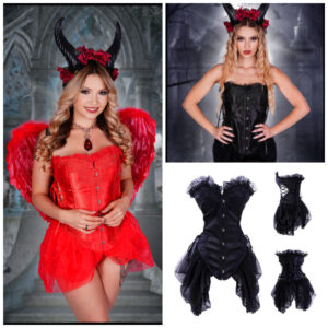 64022 - Corset with side Ruffle Lace