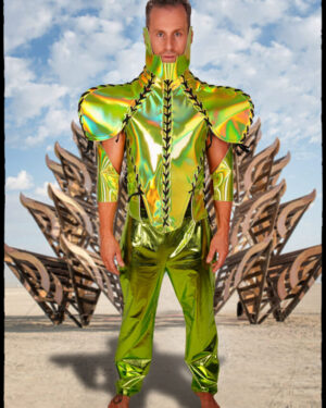 7895 - PU Armor Style Laced Set-Green
