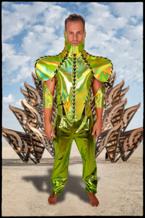 7895 - PU Armor Style Laced Set-Green