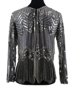 8881 - Beaded Short Jacket w/long fringes