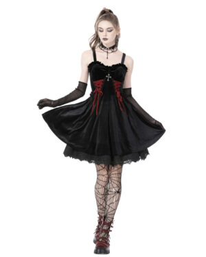 DW760 - Gothic Lace Up Dress