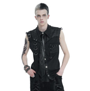 SHT102 - Distressed Button Down Vest