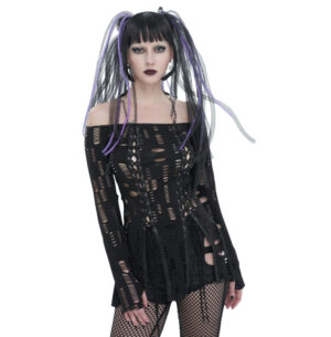 TT245 - Hole Knitted Long Sleeve Top