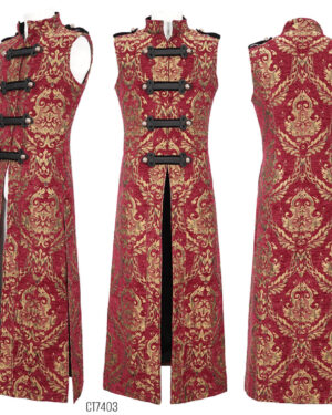 CT7403 - Gothic Damask Military brocade Waistcoat