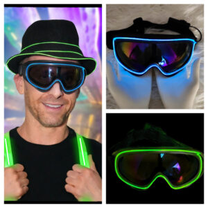 LED108 - LED Sporty Glasses-Blue