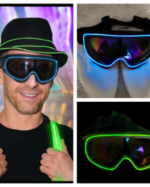 LED108 - LED Sporty Glasses-Blue