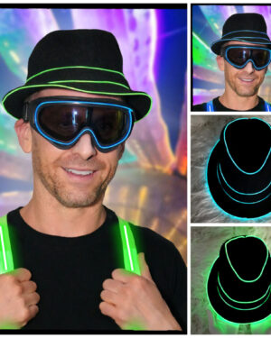 LED111 - LED Flash Fedora Hat