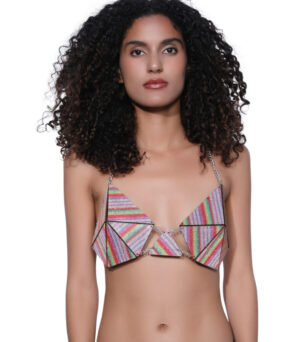 14309RNB - Acrylic Bra Top - Rainbow