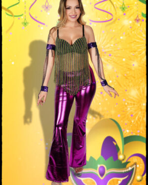 3054 - Bra - Mardi Gras with Hanging Strands