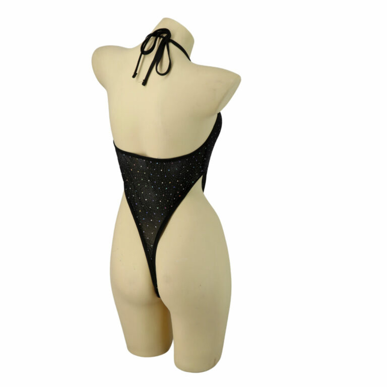 14754 - Swirl Rhinestone Mesh Bodysuit - Image 8
