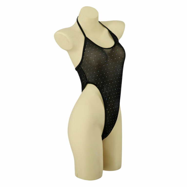 14754 - Swirl Rhinestone Mesh Bodysuit - Image 10