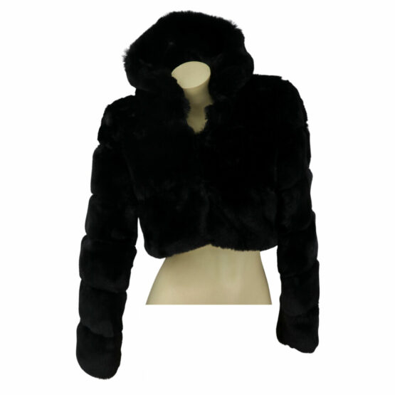2639 - Faux Fur Puffer Crop Jacket - Image 9