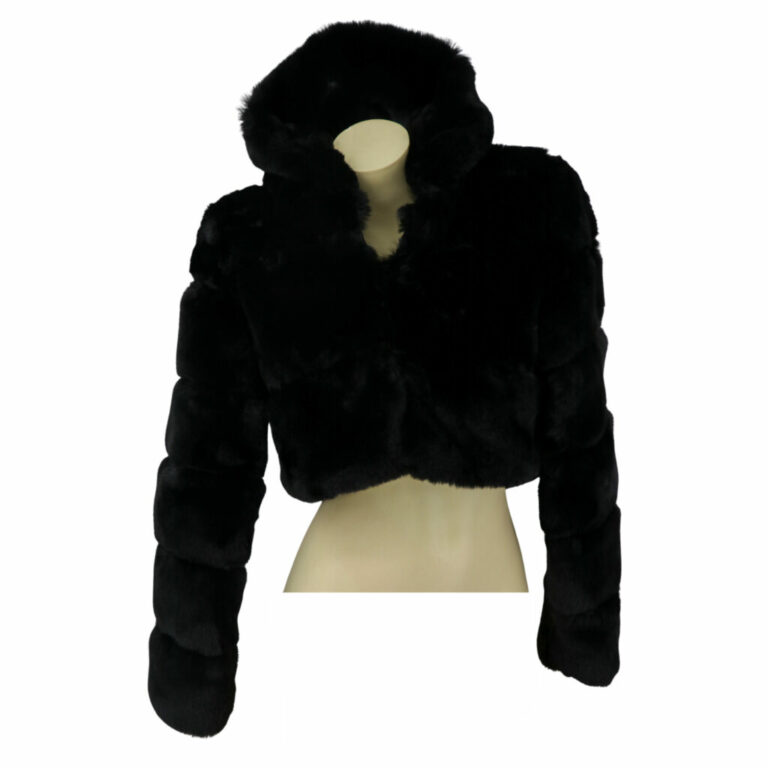 2639 - Faux Fur Puffer Crop Jacket - Image 9