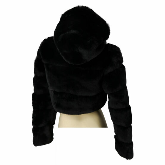 2639 - Faux Fur Puffer Crop Jacket - Image 10