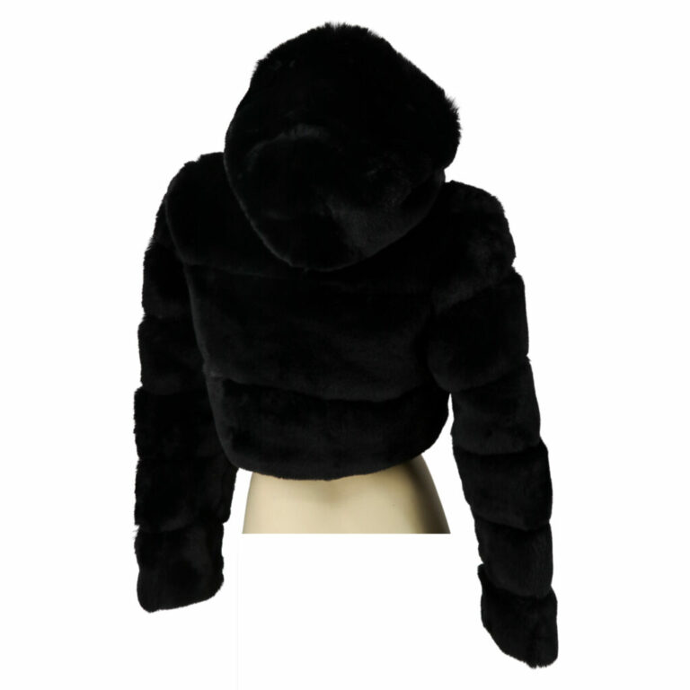 2639 - Faux Fur Puffer Crop Jacket - Image 10