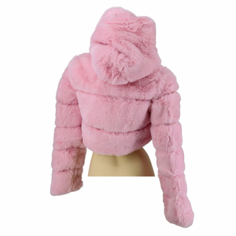 2639 - Faux Fur Puffer Crop Jacket - Image 8