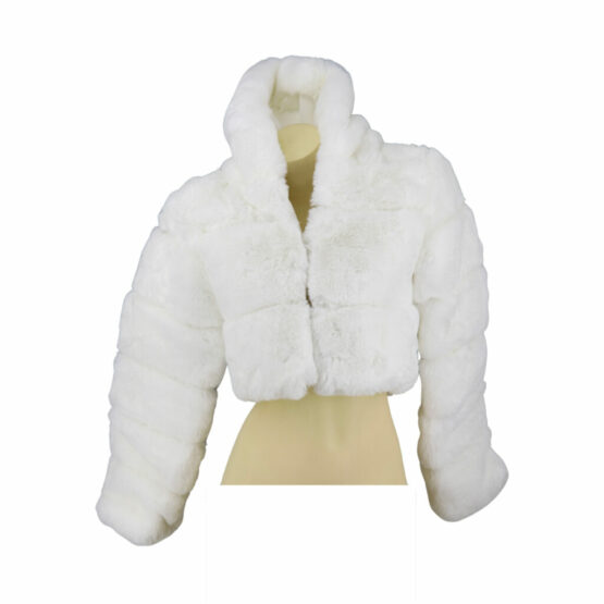 2639 - Faux Fur Puffer Crop Jacket - Image 11