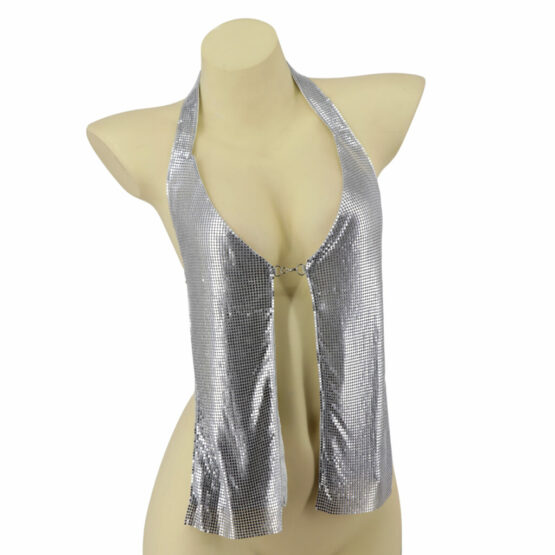 94066 - Metal Mesh Halter Top - Image 5