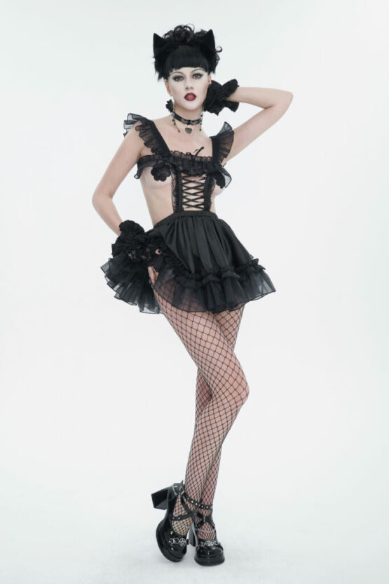 SX23 - Laced  Ruffle Lingerie Dress - Image 3