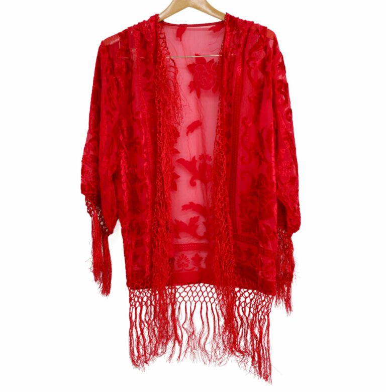 1801 - Short Jacket, Burnout Velvet, Floral Print - Image 12
