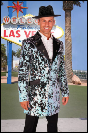 2606 - Blue Sequin Blazer