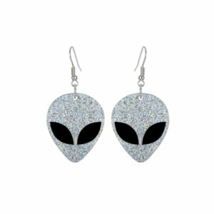 28276 - alien earrings, green