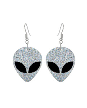 28276 - alien earrings, green