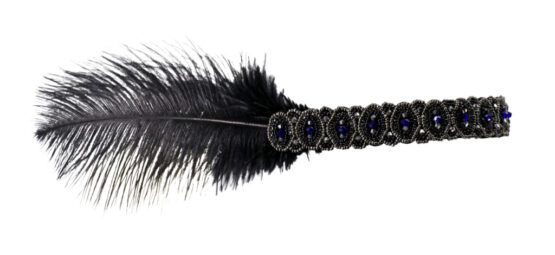71185-FLPR - Flapper Beaded Headband with feathers - Image 2