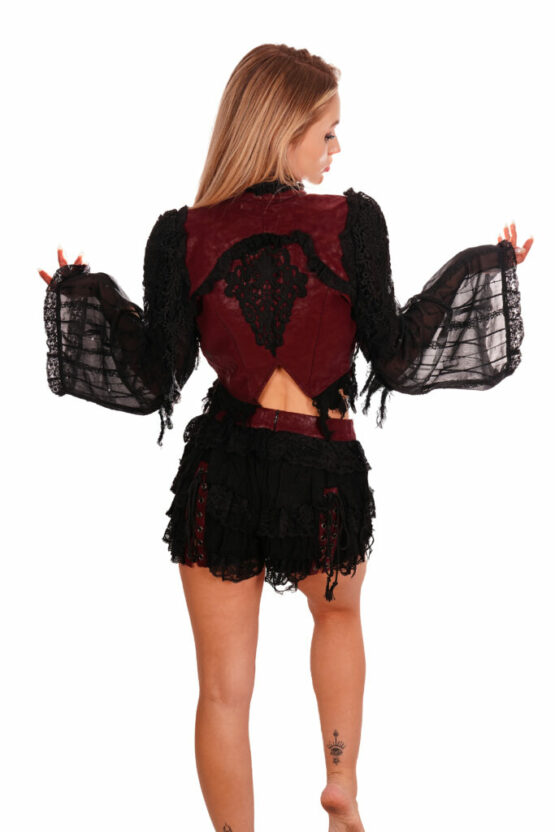 7308 - Tiered Laced Ruffle Skirt - Image 3