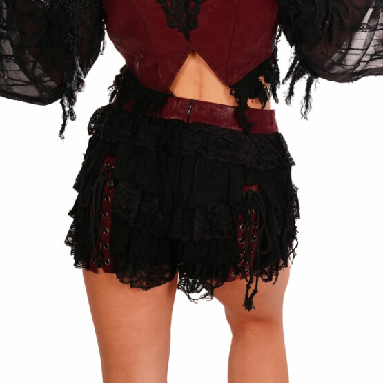 7308 - Tiered Laced Ruffle Skirt - Image 2