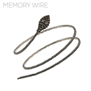 84254 - 2 Line Snake Armband rhinestone, black