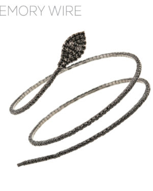 84254 - 2 Line Snake Armband rhinestone, black