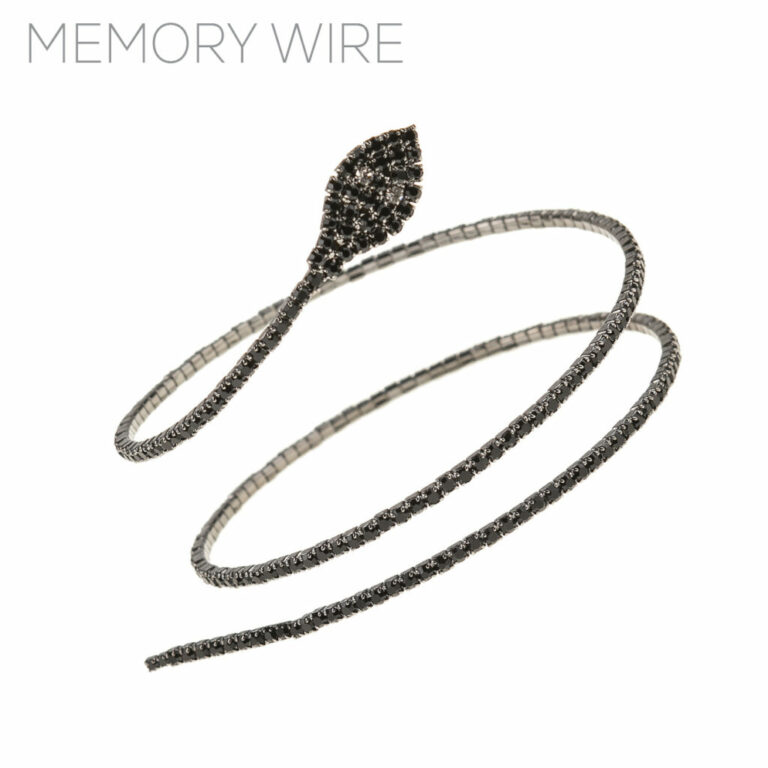 84254 - 2 Line Snake Armband rhinestone, black