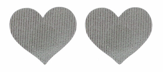 1253 - Silver Heart Pasties
