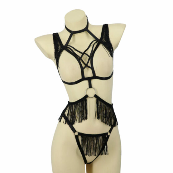 14598 - 2 pc fringe strap harness.. - Image 3