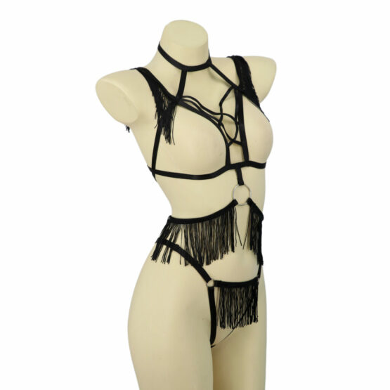 14598 - 2 pc fringe strap harness.. - Image 4