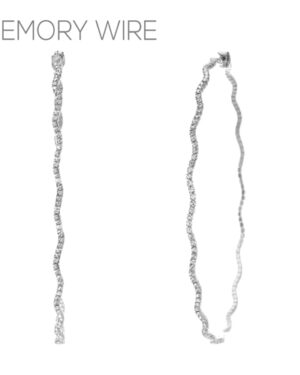 25386 - Gold Wave Memory Wire Hoop Earrings
