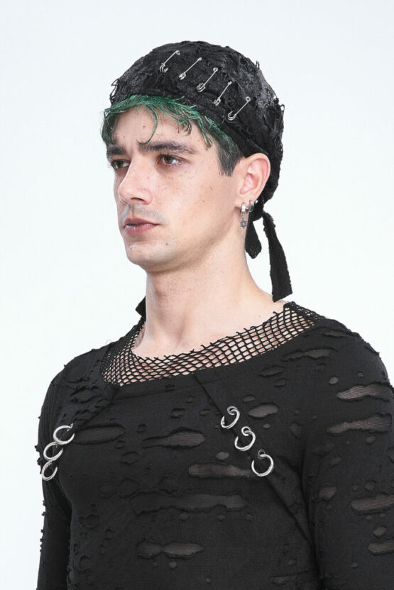 AS164 - Distressed safety pin Headdress - Image 4