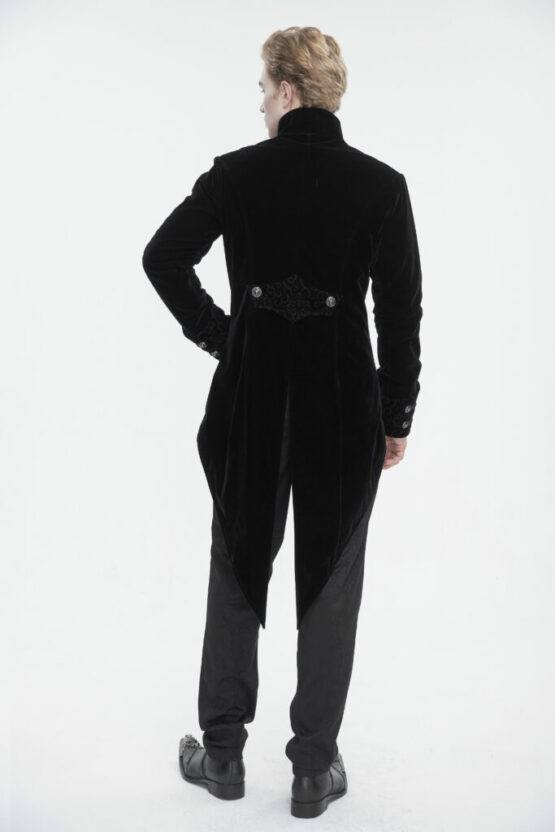 CT21501 - Velvet Gothic Swallow Tail Coat - Image 3
