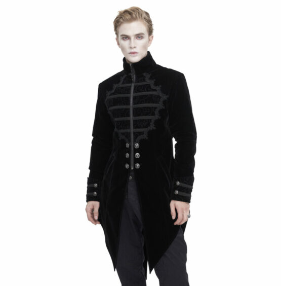 CT21501 - Velvet Gothic Swallow Tail Coat - Image 6