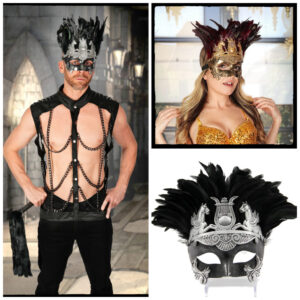 63224 - Venetian Mask with Feather