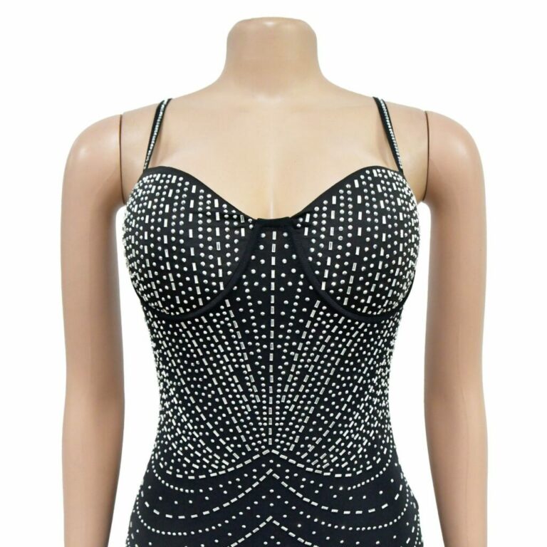 7540 - All over rhinestone mini dress - Image 5