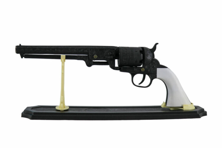 G1851 - 13.5" Decorative Antique Revolver Gun w/display - Image 4