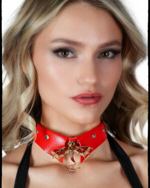 BZ02 - Red Dragon collar choker