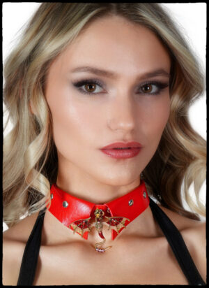 BZ02 - Red Dragon collar choker