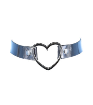 BZ129 - Clear choker with Heart ring